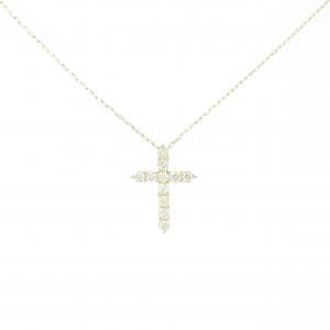 【新品】K18YG クロス ダイヤモンド ネックレス 0.20CT
