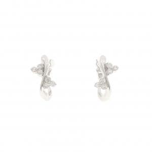 K18WG/K14WG ダイヤモンド ピアス 0.18CT