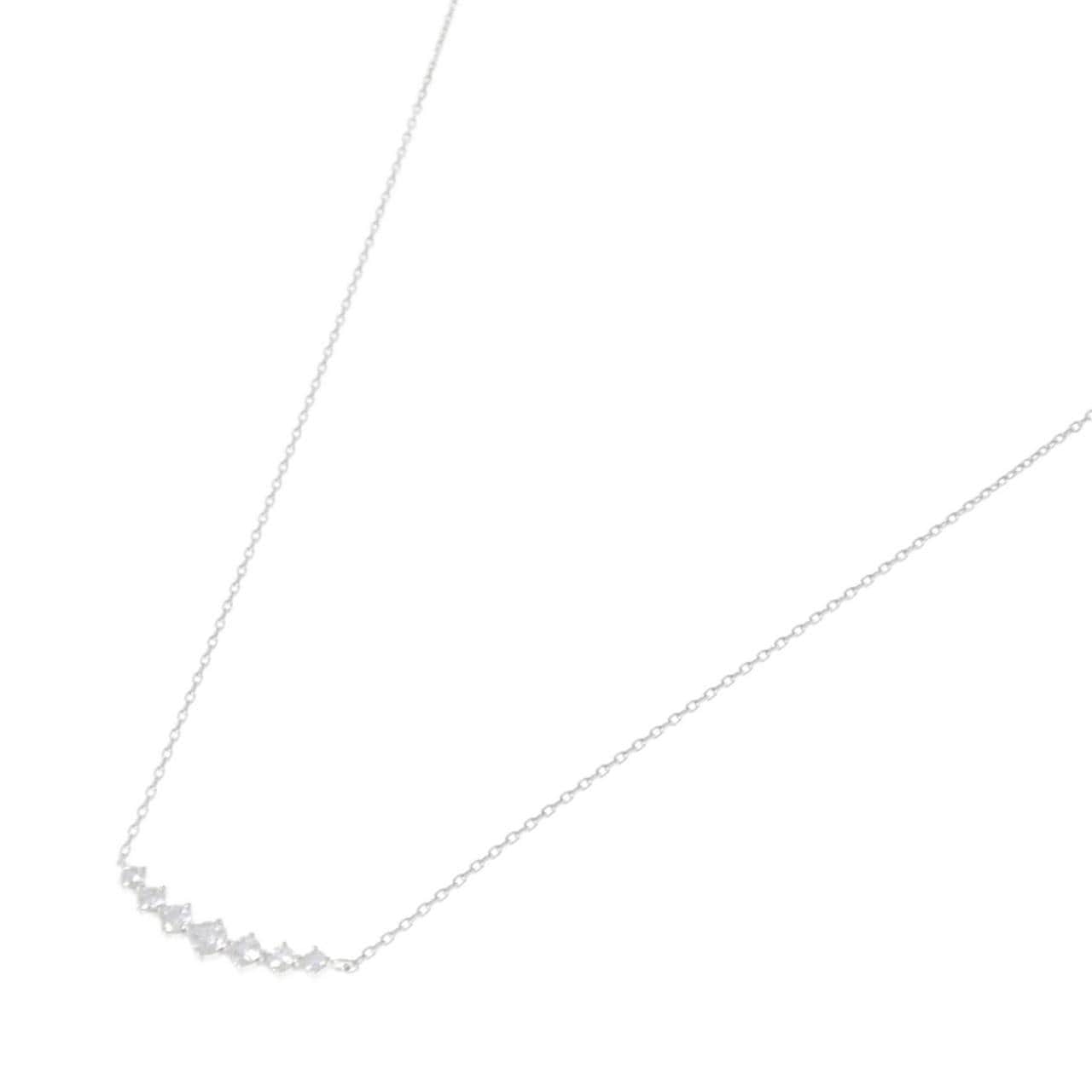 K18WG ダイヤモンド ネックレス 0.38CT