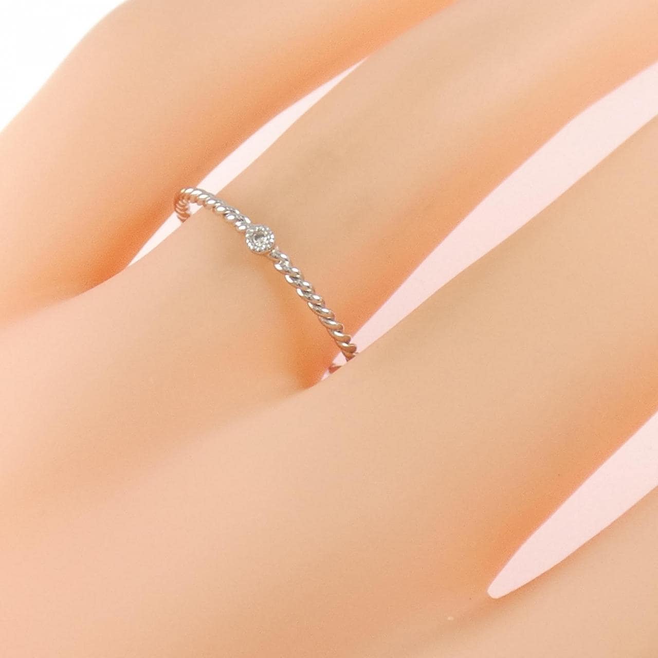 K18WG ダイヤモンド リング 0.01CT