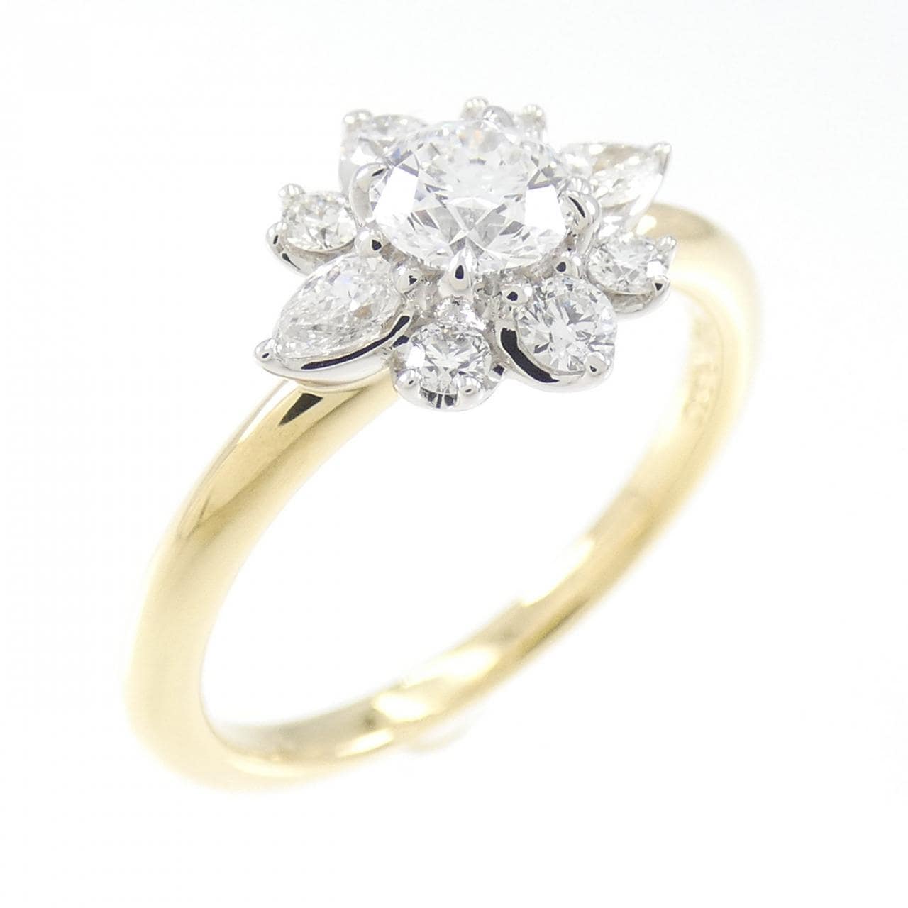 750YG/PT950 Diamond Ring 0.28CT D IF 3EXT
