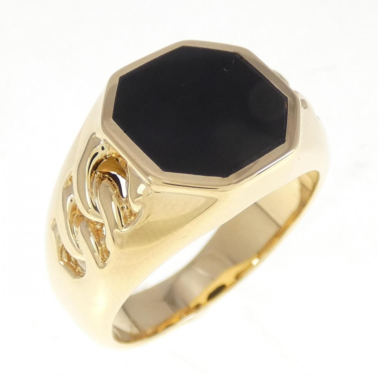 K18YG onyx ring