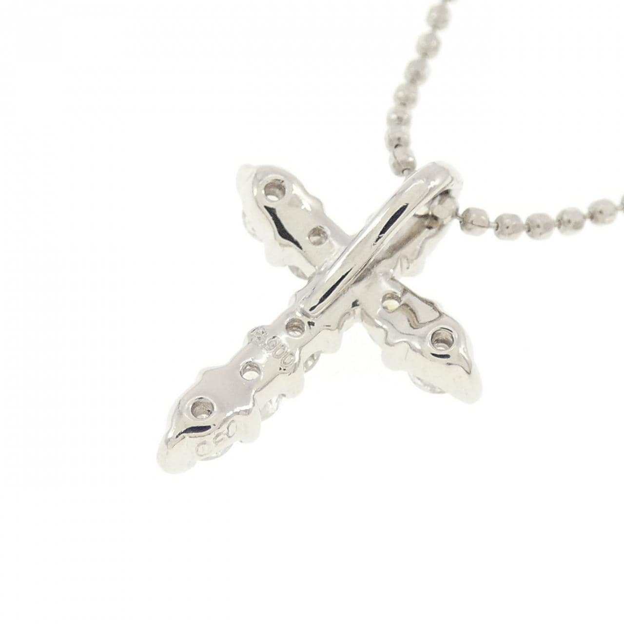 PT900/PT850 クロス ダイヤモンド ネックレス 0.30CT