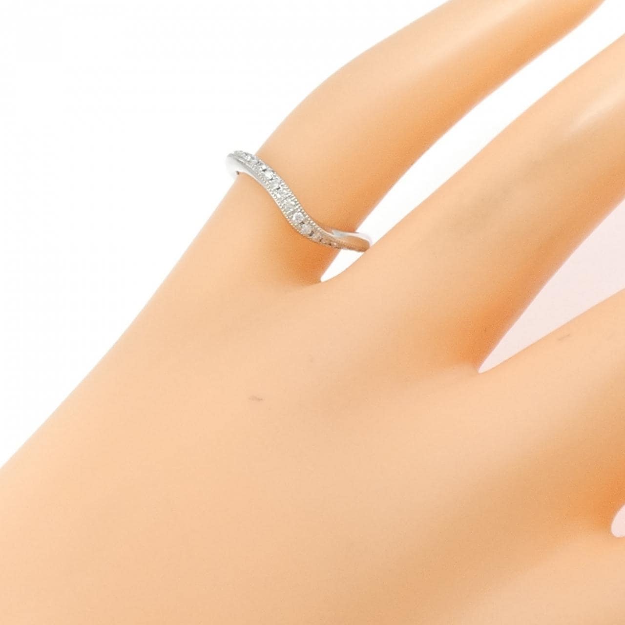 PT950 ダイヤモンド ピンキーリング 0.06CT