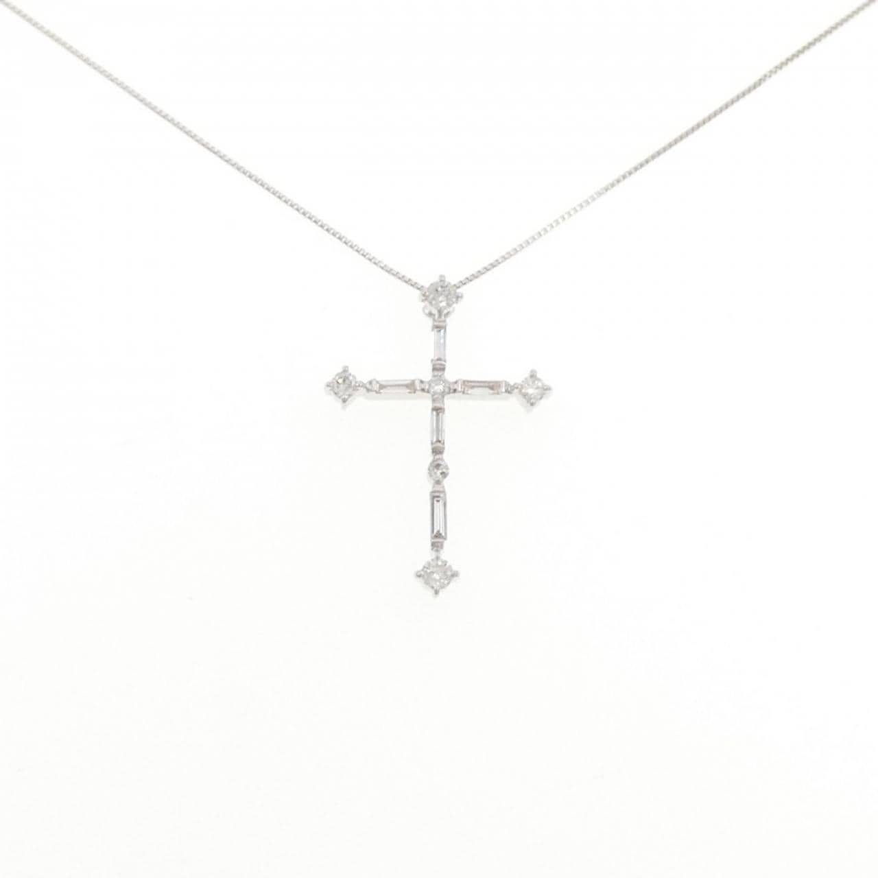 K18WG ダイヤモンド ネックレス 0.36CT