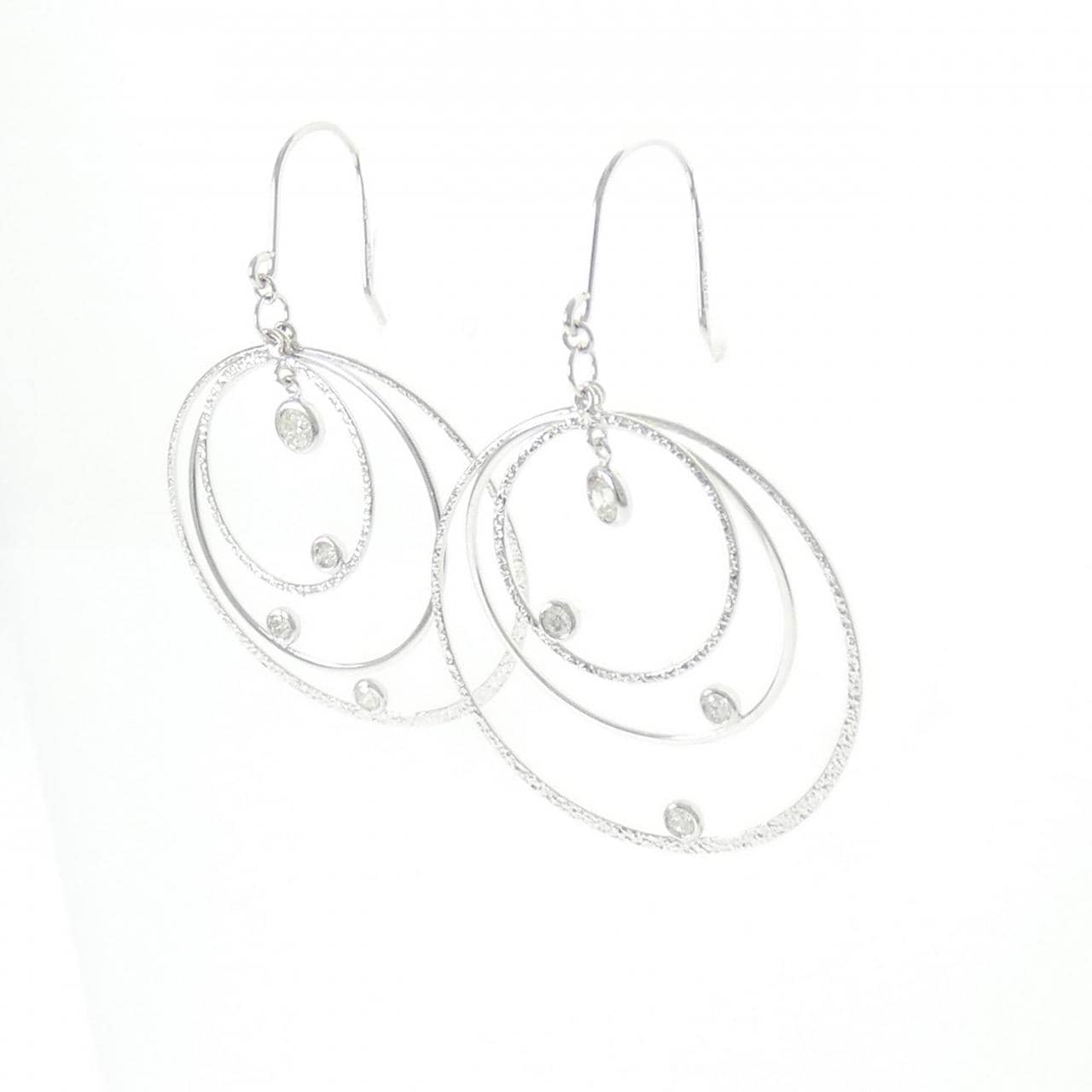 18KWG ダイヤモンド ピアス 0.24CT