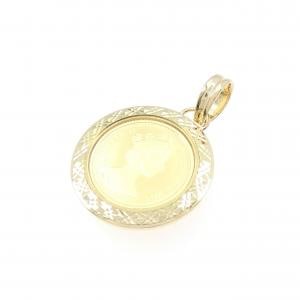 K18YG(枠) コイン ペンダント