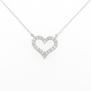 PT900/PT850 ハート ダイヤモンド ネックレス 1.00CT
