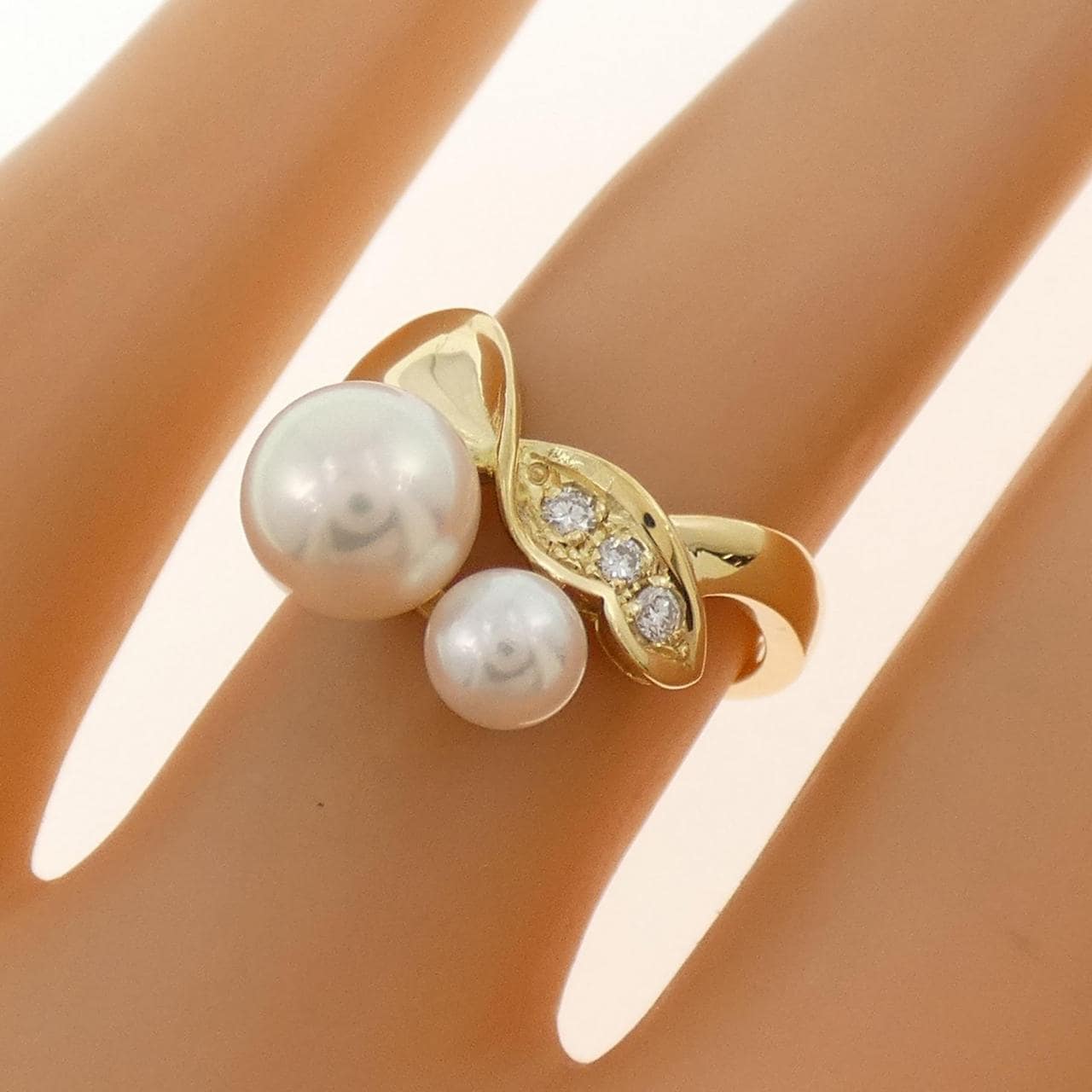 K18YG アコヤパール リング