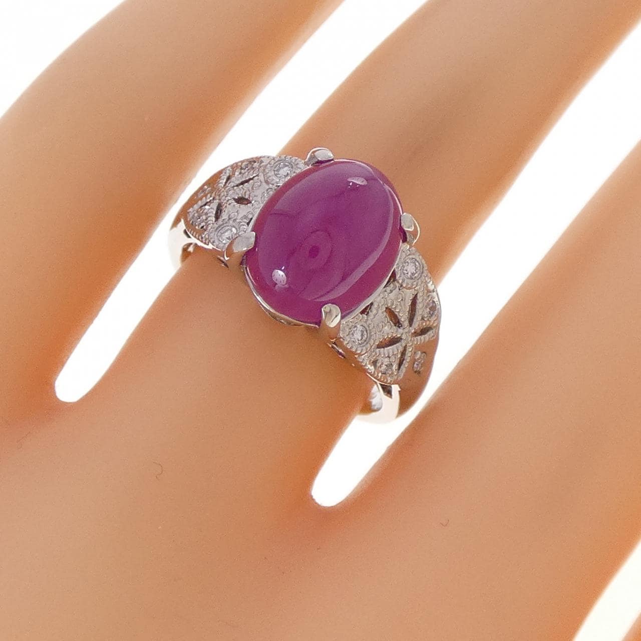 PT900 ルビー リング 5.85CT