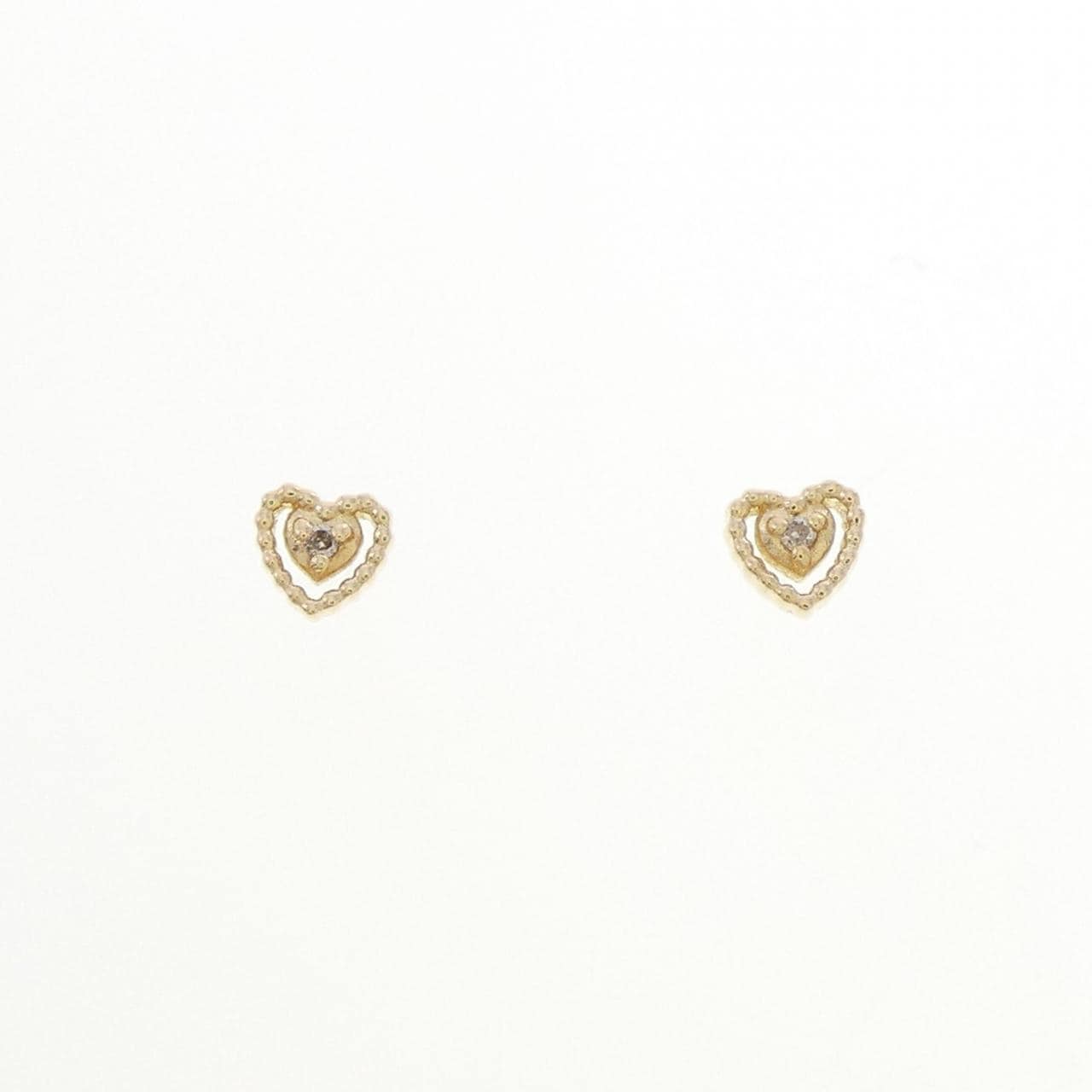 ノジェス ハート ダイヤモンド ピアス