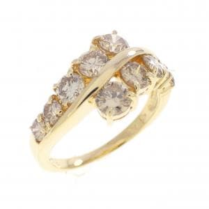 K18YG ダイヤモンド リング 1.06CT
