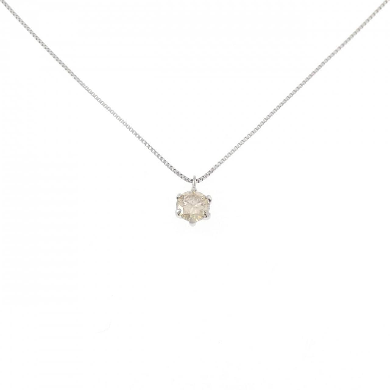 PT900/PT850  ソリティア ダイヤモンド ネックレス 0.30CT