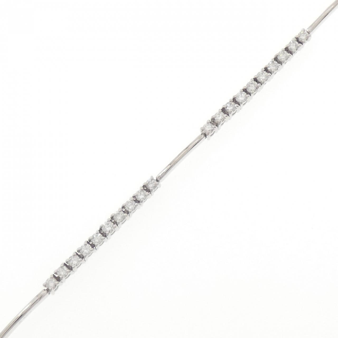 K18WG ダイヤモンド ブレスレット 1.50CT