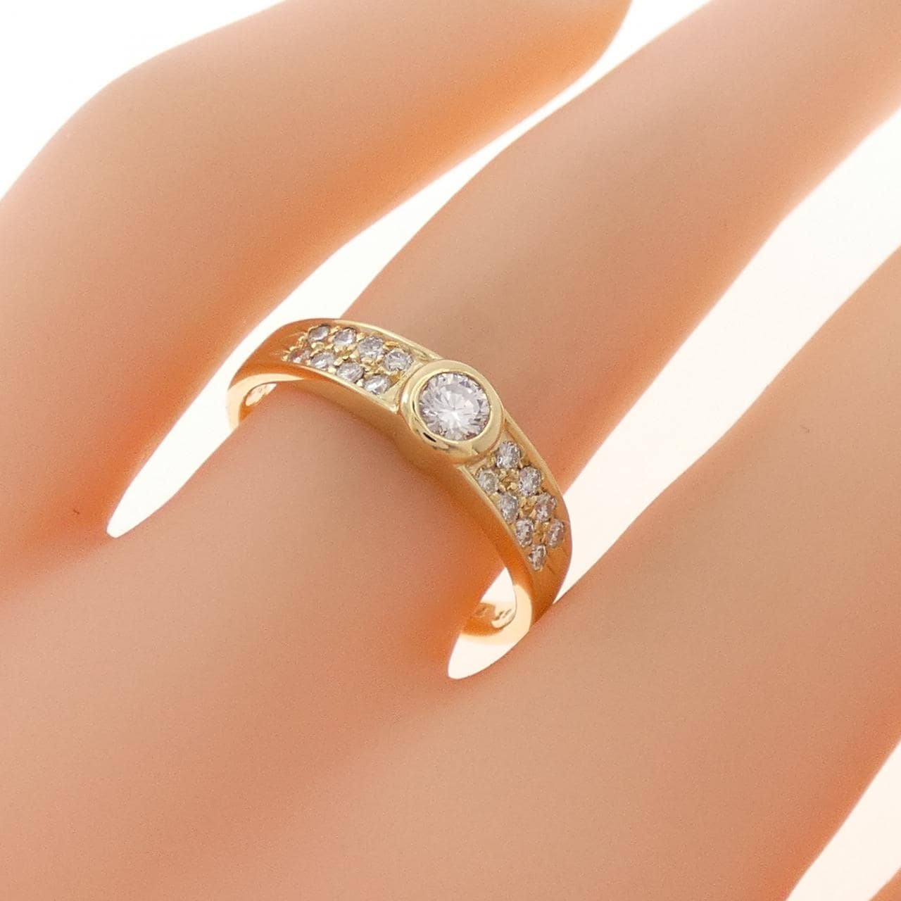 18KTYG ダイヤモンド リング 0.14CT
