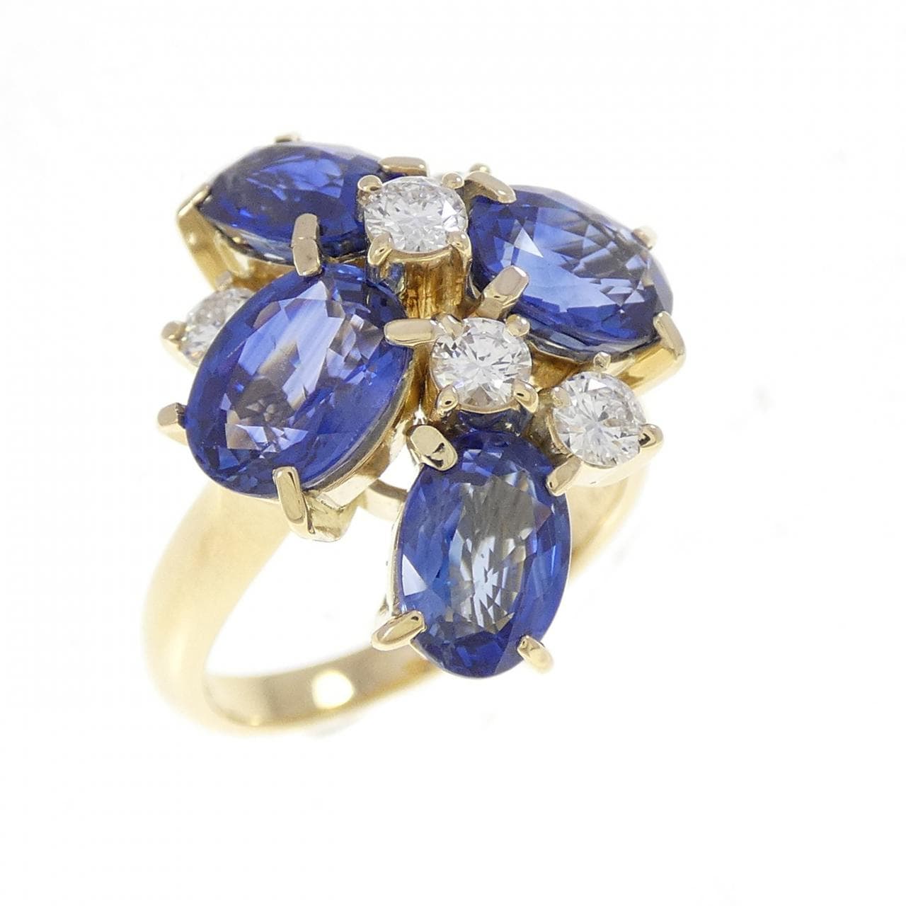 K18YG サファイヤ リング 4.61CT