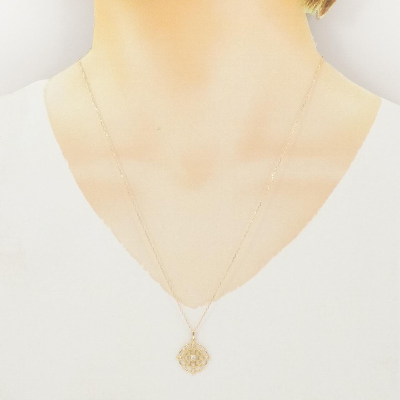 K18YG ダイヤモンド ネックレス 0.10CT