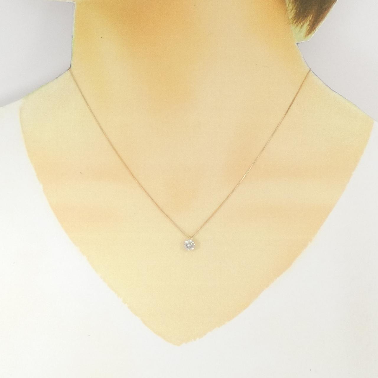 K18PG ソリティア ダイヤモンド ネックレス 0.40CT