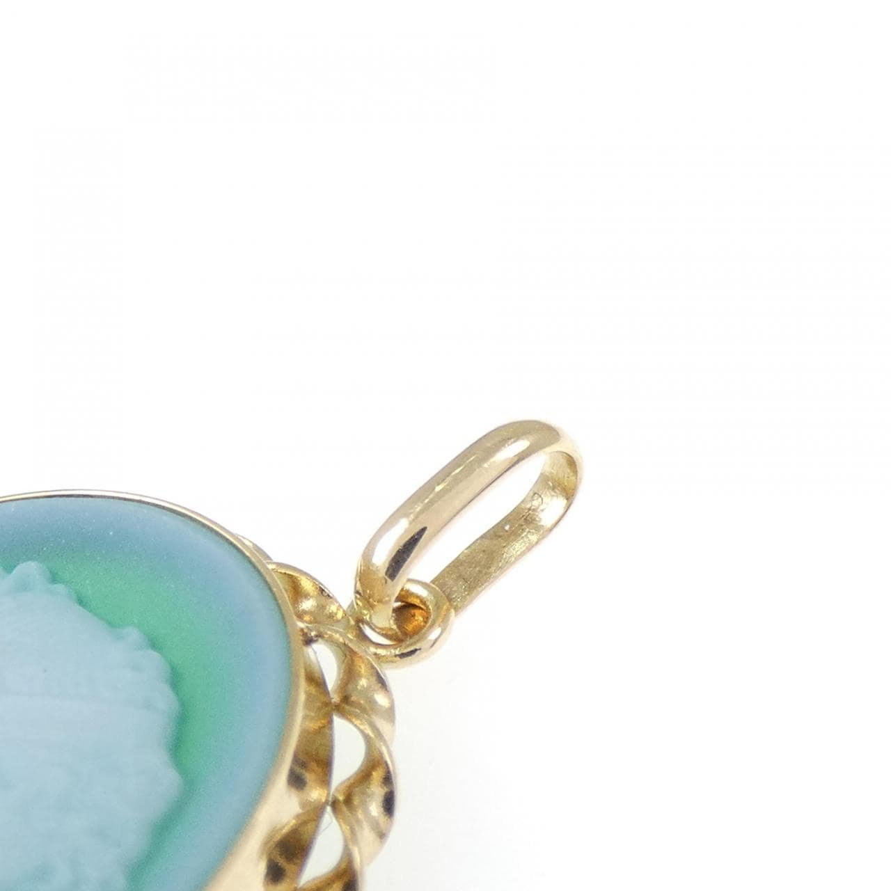 K18YG メノウカメオ ペンダント