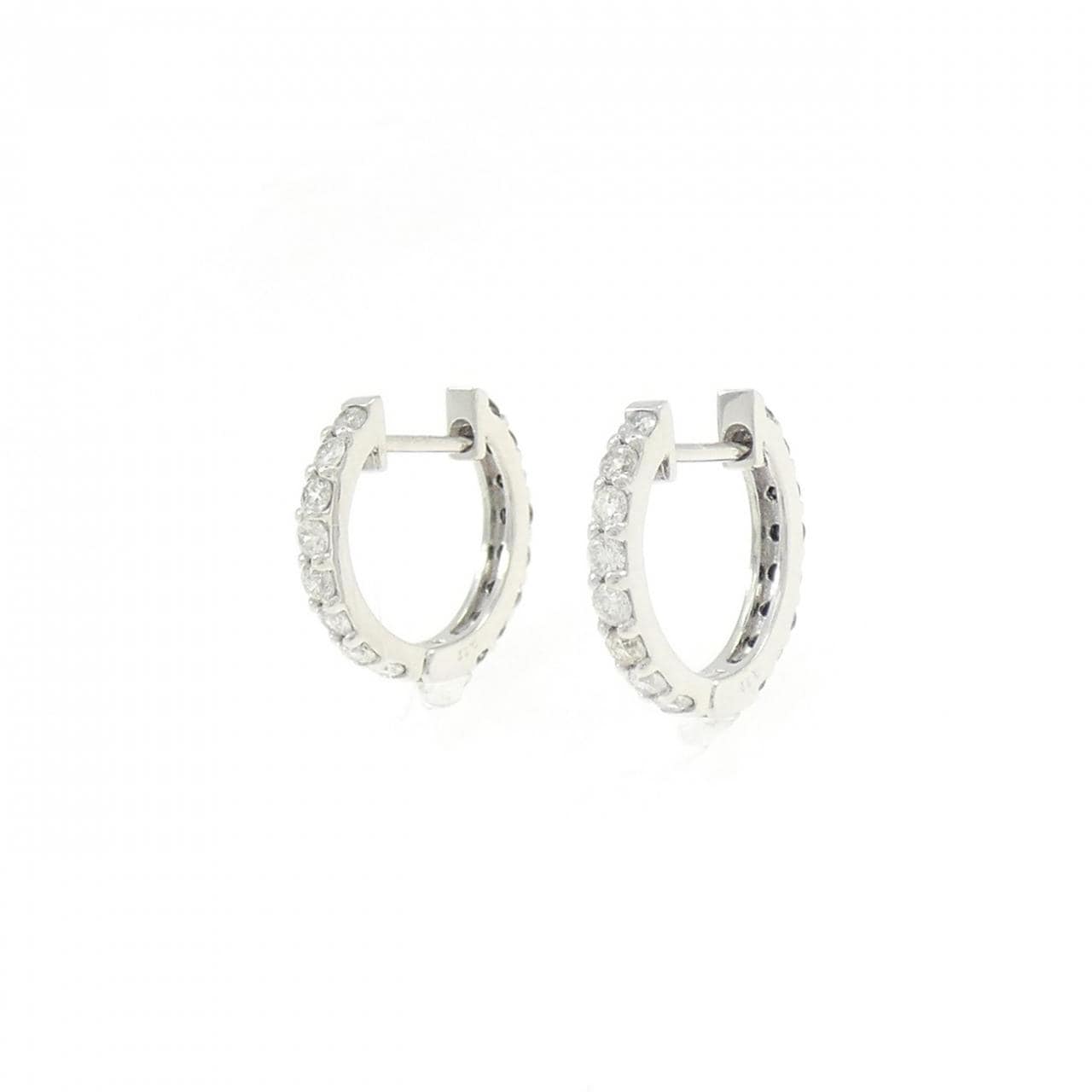 K18WG ダイヤモンド ピアス 0.64CT