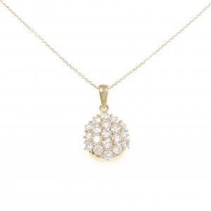 K18YG パヴェ ダイヤモンド ネックレス 1.00CT