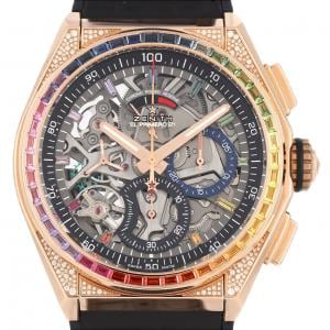ゼニス デファイエルプリメロ21レインボー RG/バゲットサファイヤ 22.9003.9004/72.R585 PG･RG 自動巻