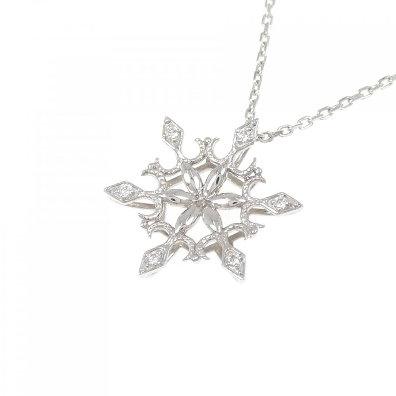 PT999/PT850 ダイヤモンド ネックレス 0.07CT