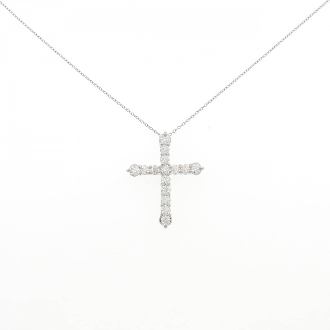 PT/PT850 クロス ダイヤモンド ネックレス 1.00CT