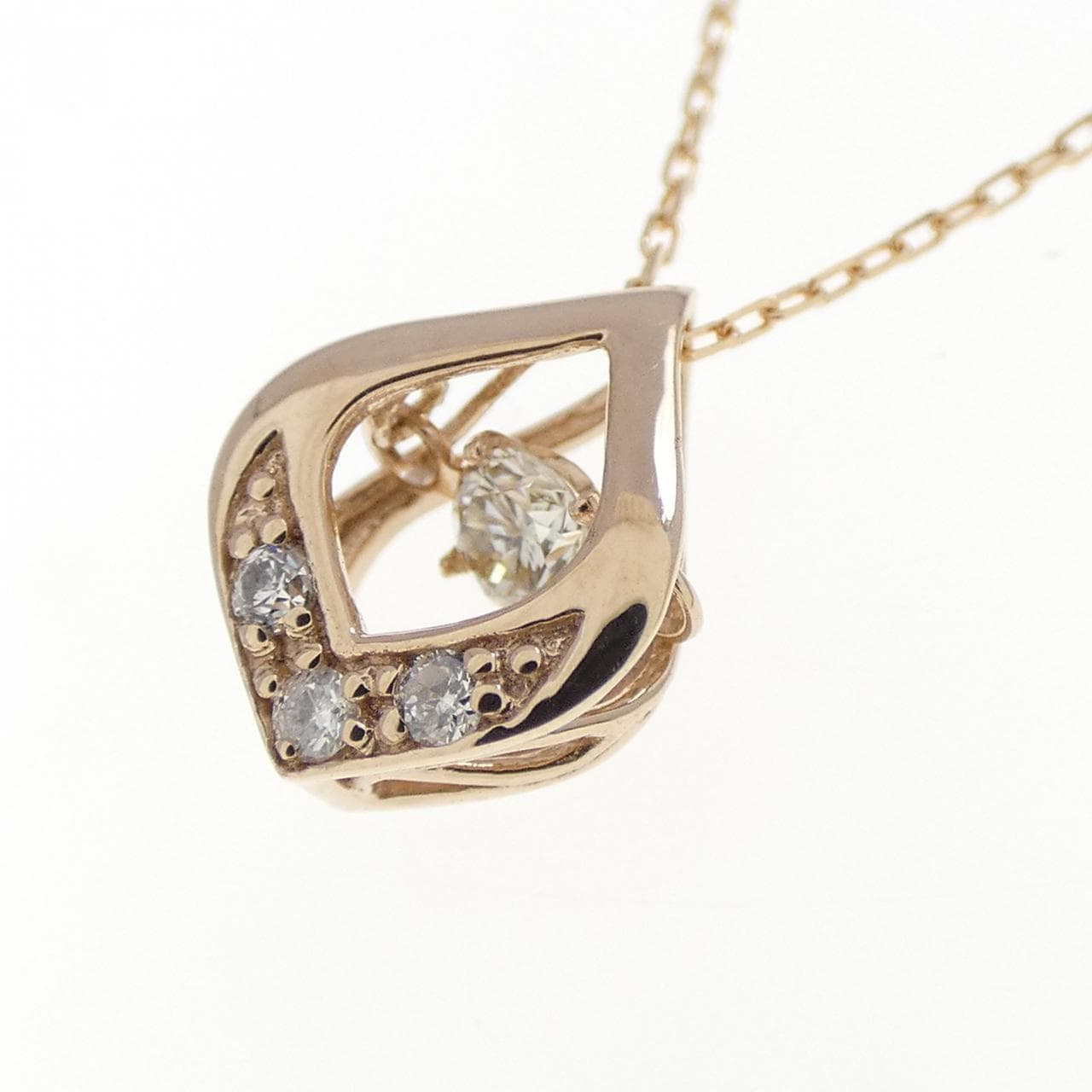 K18PG ダイヤモンド ネックレス 0.10CT