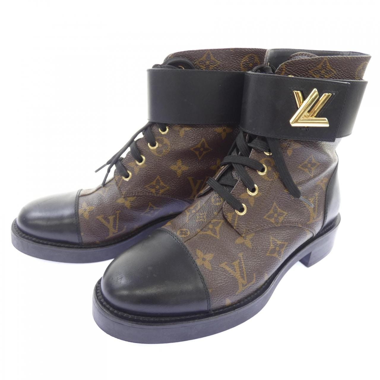 ルイヴィトン LOUIS VUITTON パテントモノグラム キャンバス ワンダーランドライン ブーツ