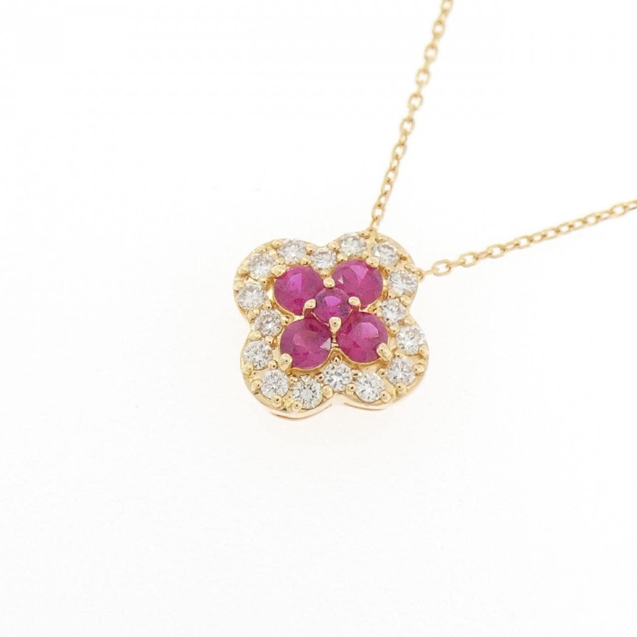 K18YG ルビー ネックレス 0.20CT
