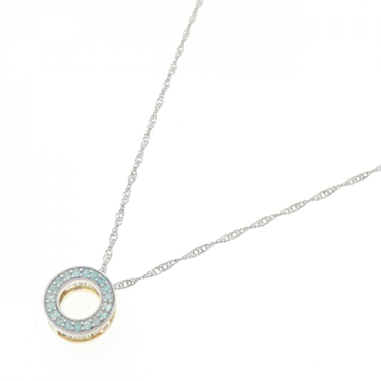 K18YG/PT850/K18WG トルマリン ネックレス 0.21CT