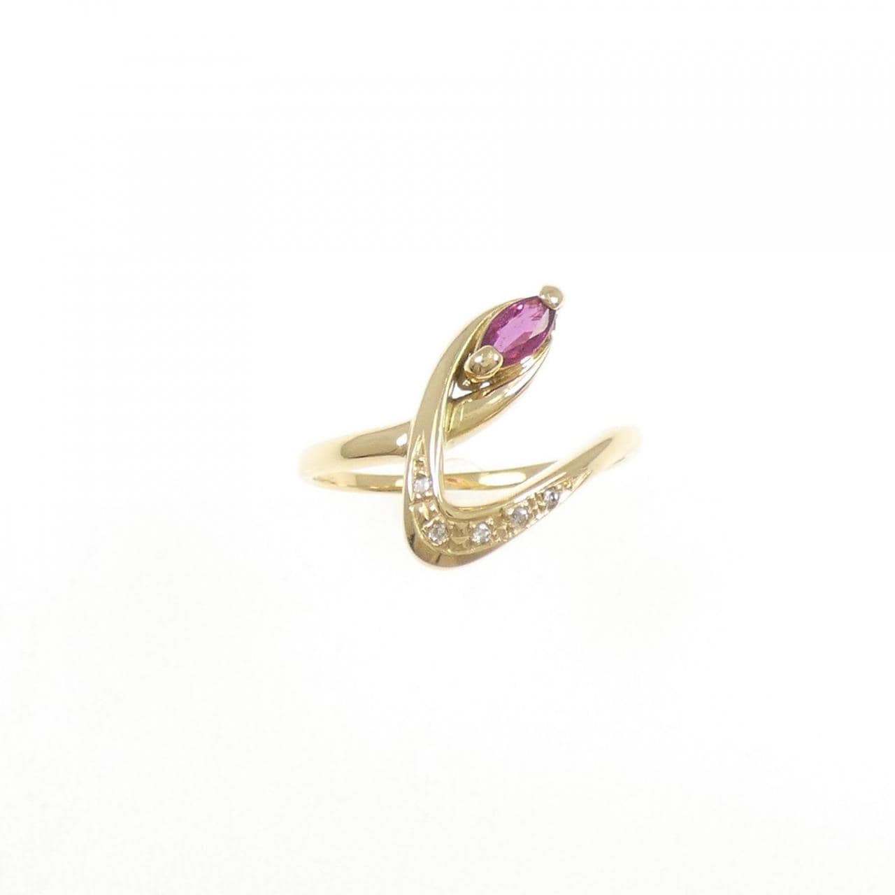 K18YG ルビー リング