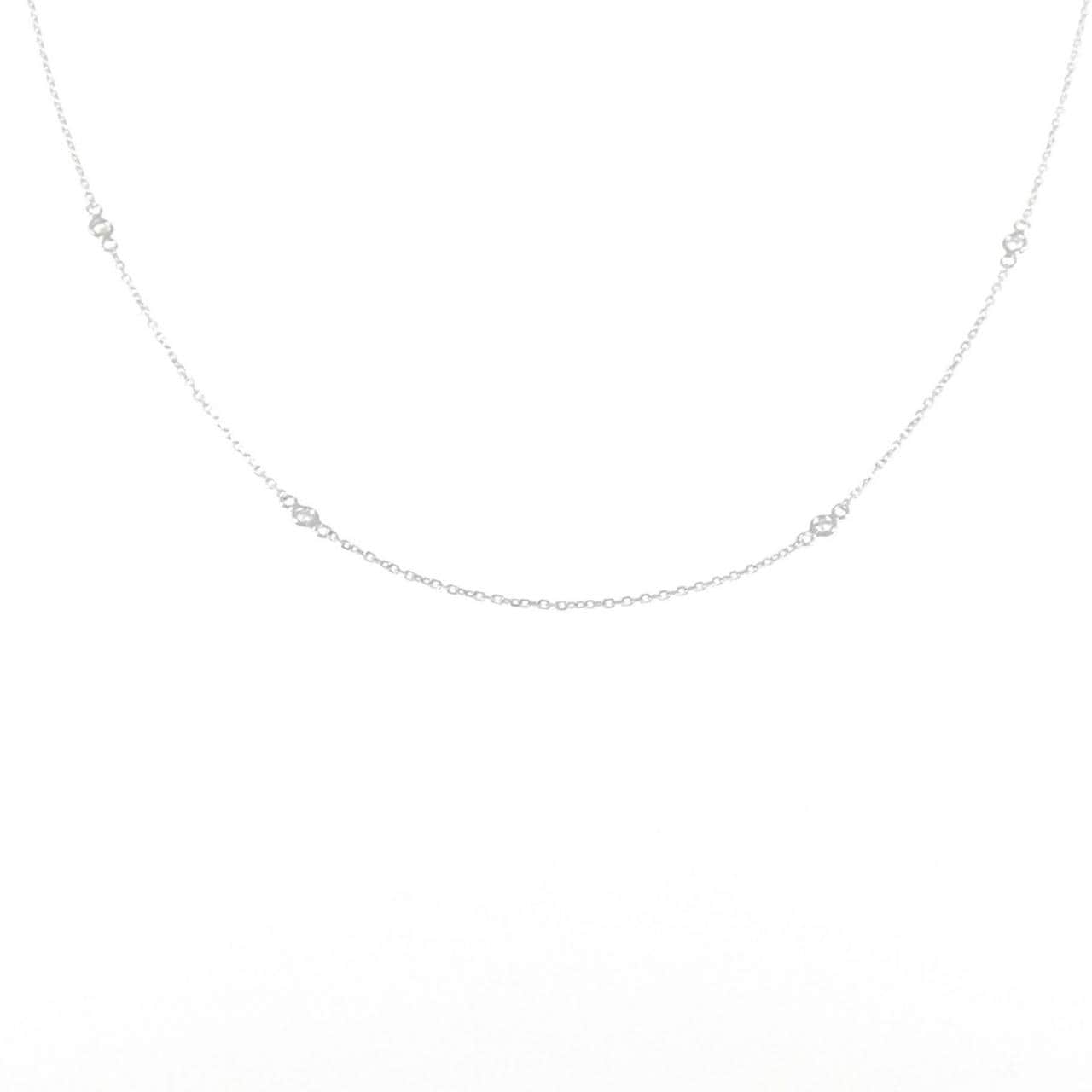 K18WG ダイヤモンド ネックレス 0.10CT