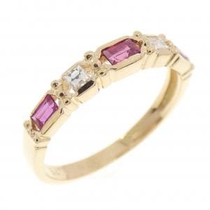 K18YG ルビー リング 0.25CT