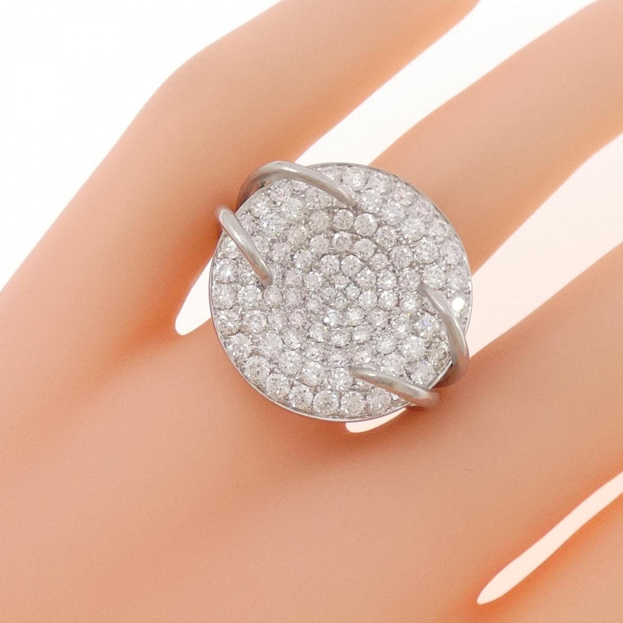 750WG パヴェ ダイヤモンド リング