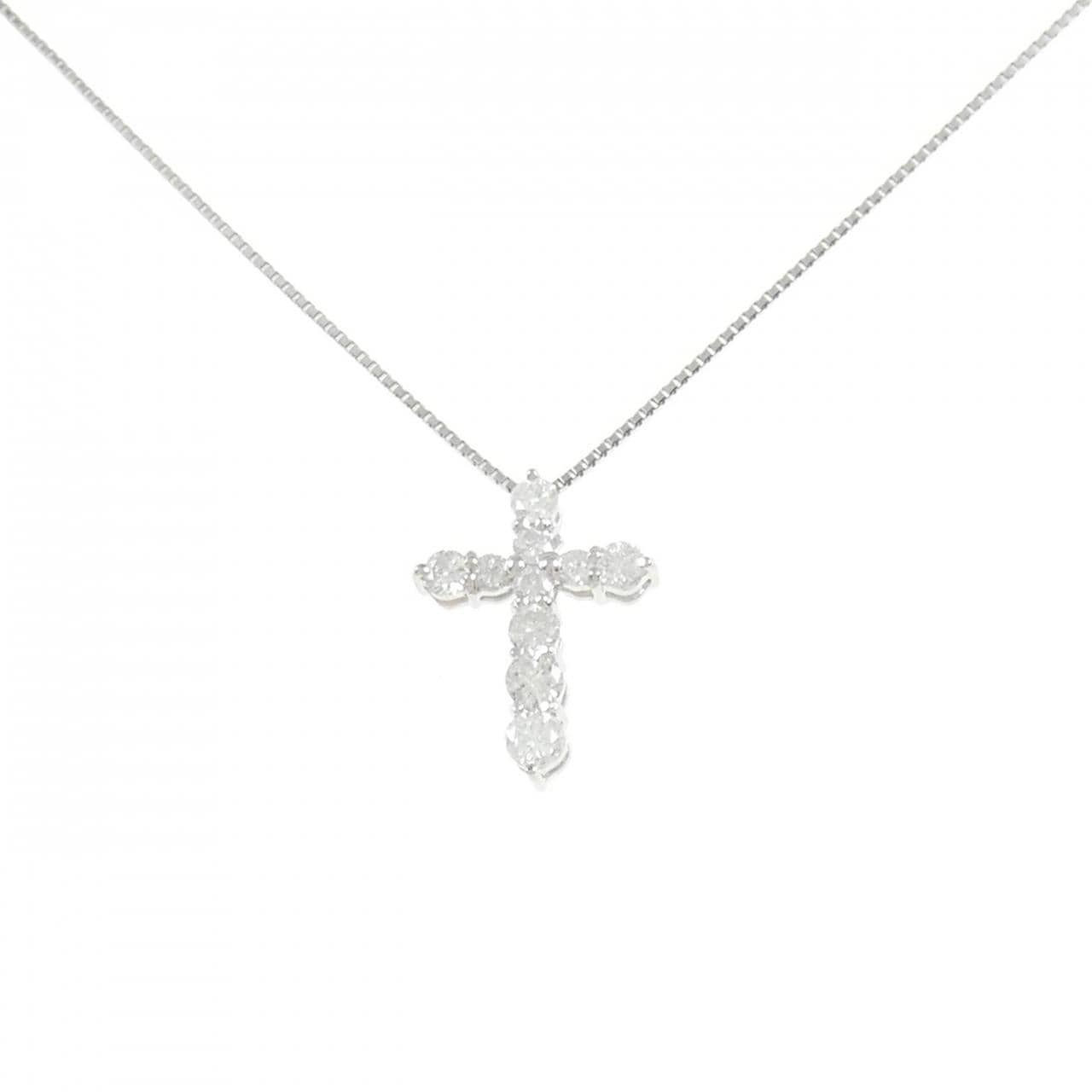 PT900/PT850 クロス ダイヤモンド ネックレス 0.50CT