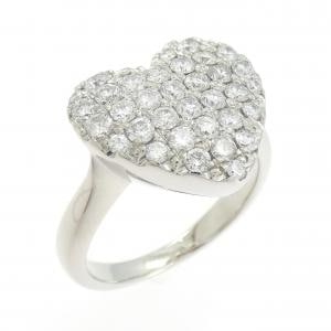 PT900 ハート パヴェ ダイヤモンド リング 1.00CT