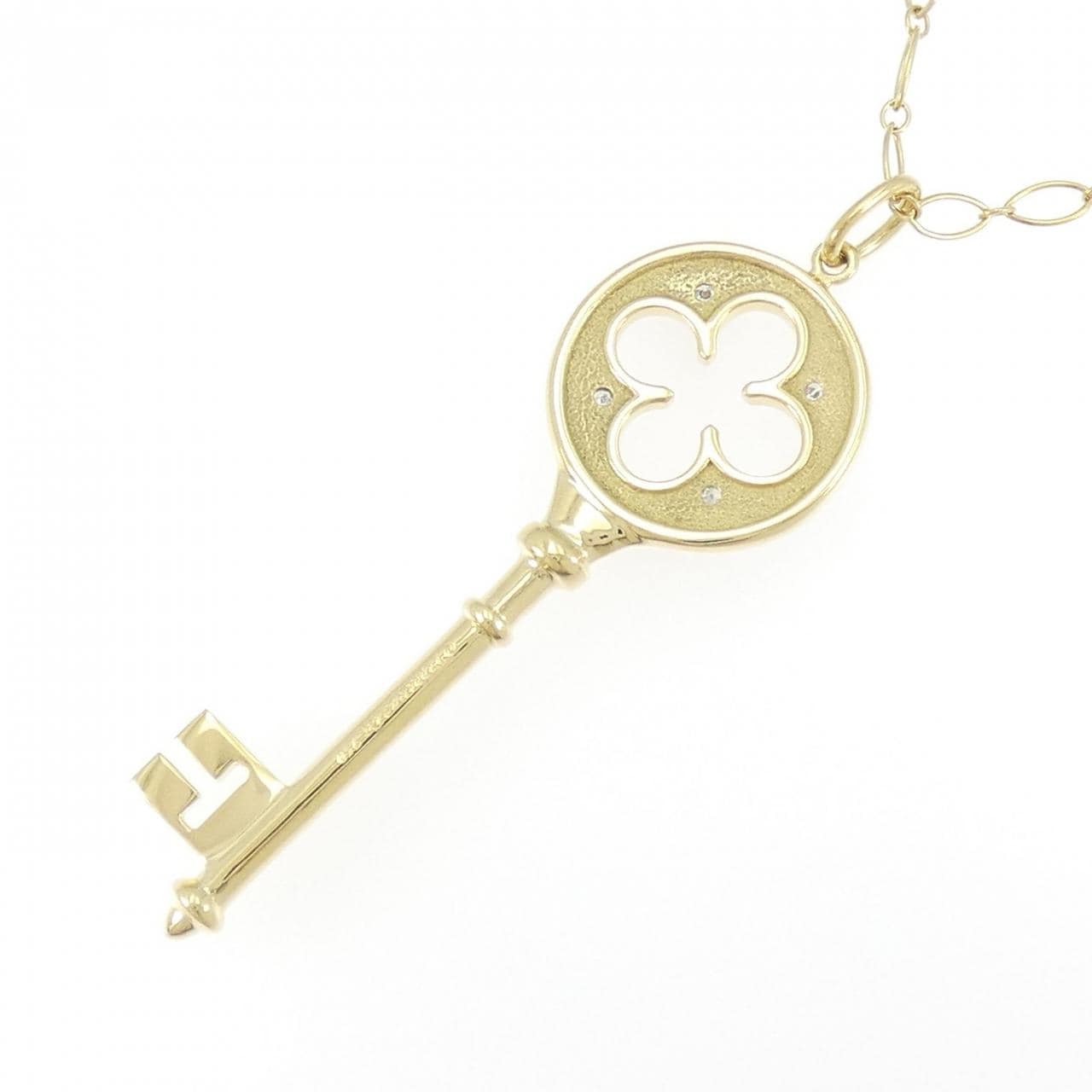 ティファニー クォーターフォイル キー ネックレス