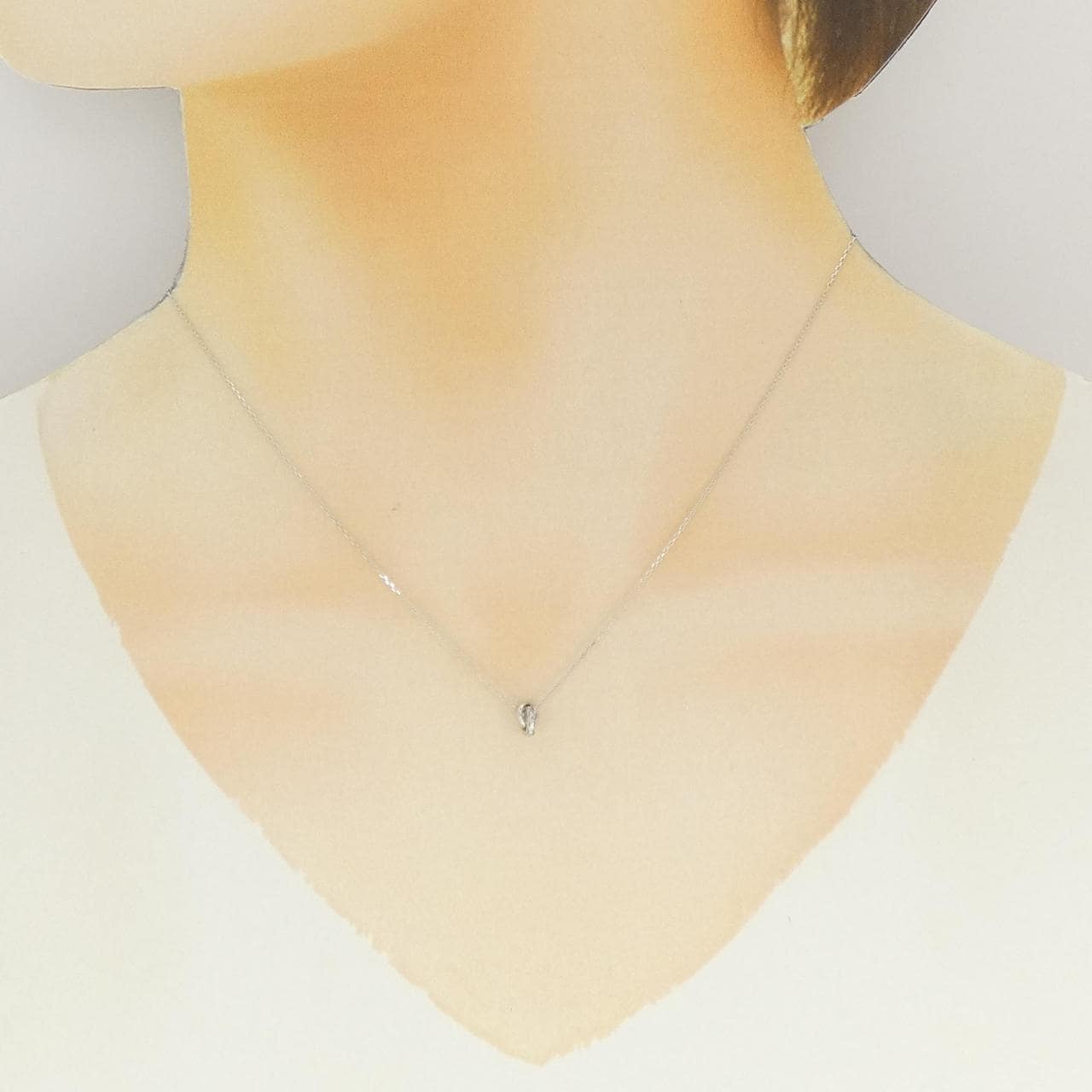 K10WG ダイヤモンド ネックレス 0.045CT