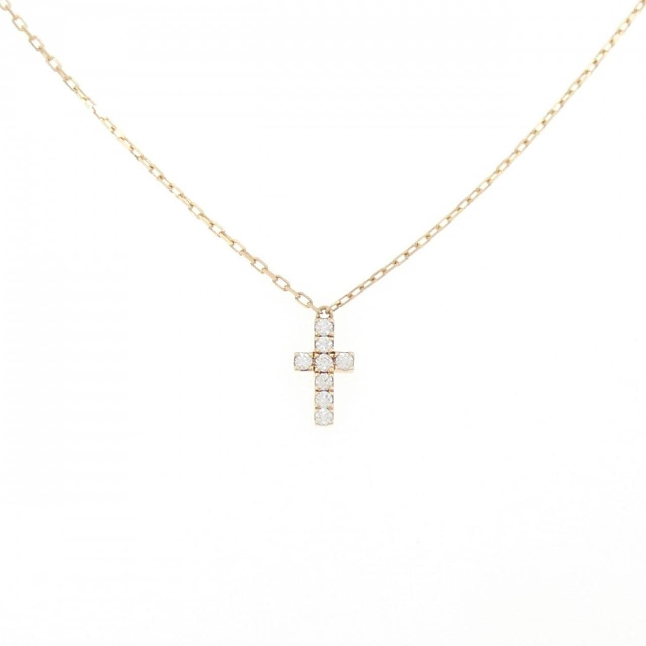 アーカー クロスパヴェ ネックレス 0.05CT
