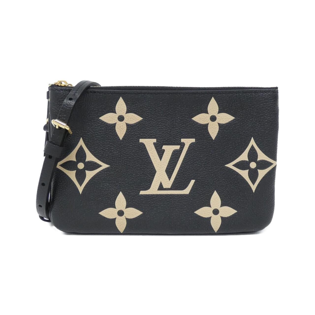 LOUIS VUITTON双色Monogram Empreinte Pochette 双拉链 M80787 单肩包