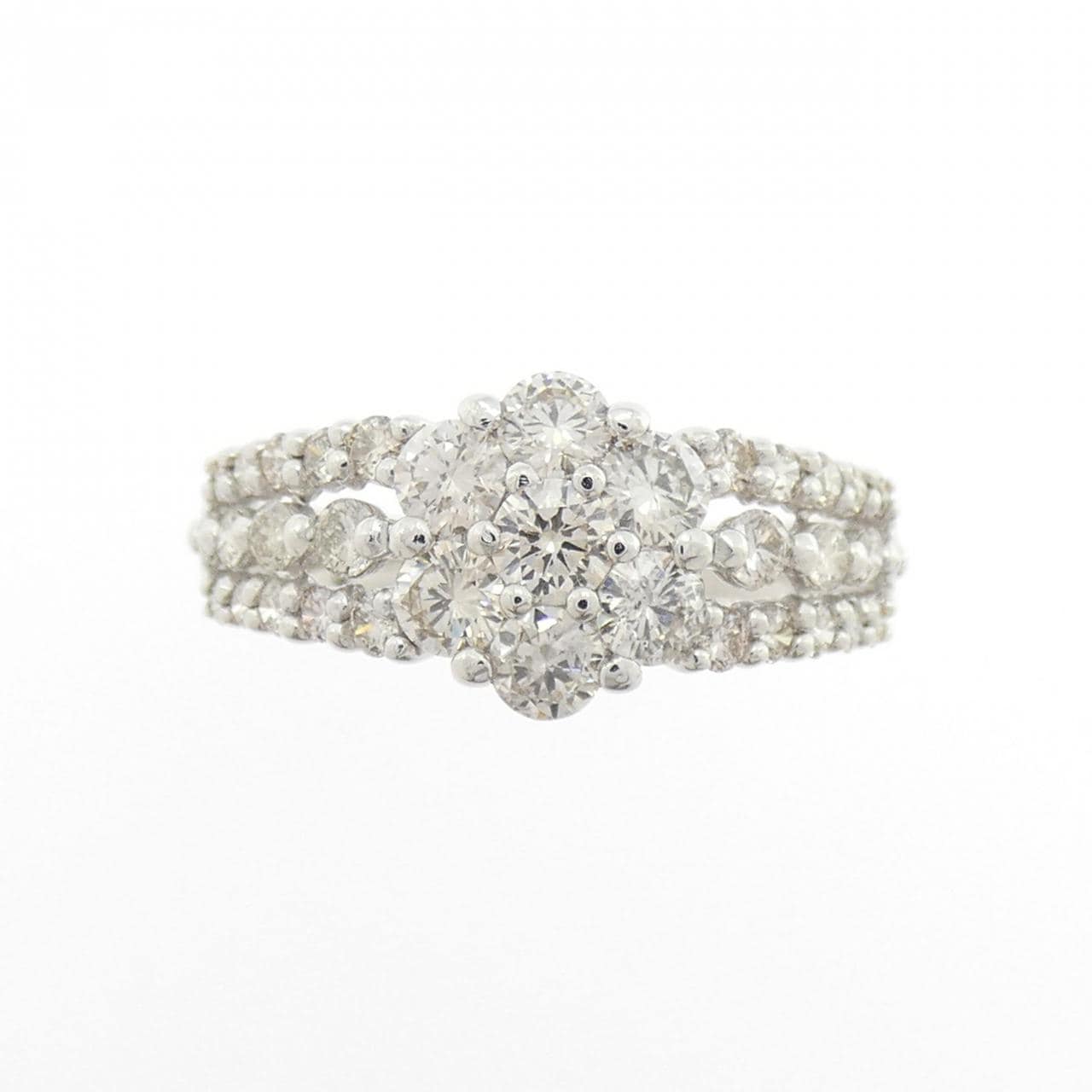 PT900 フラワー ダイヤモンド リング 1.00CT