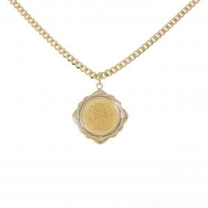 K18(枠)/K18YG コイン ネックレス
