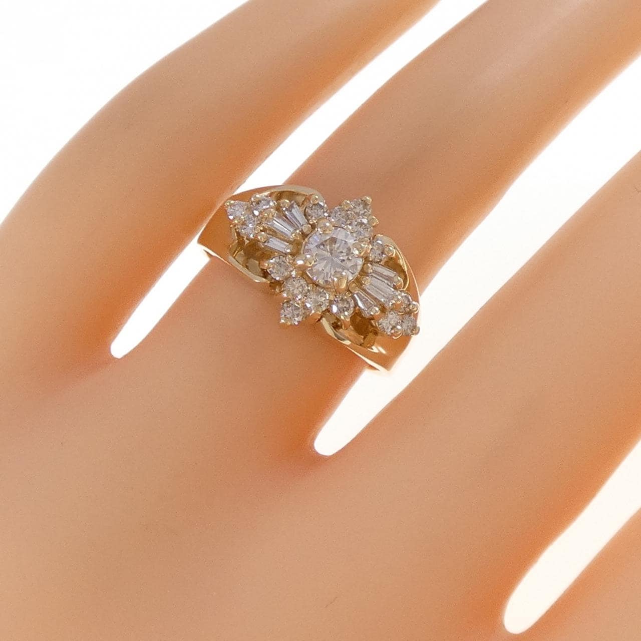 14KYG ダイヤモンド リング