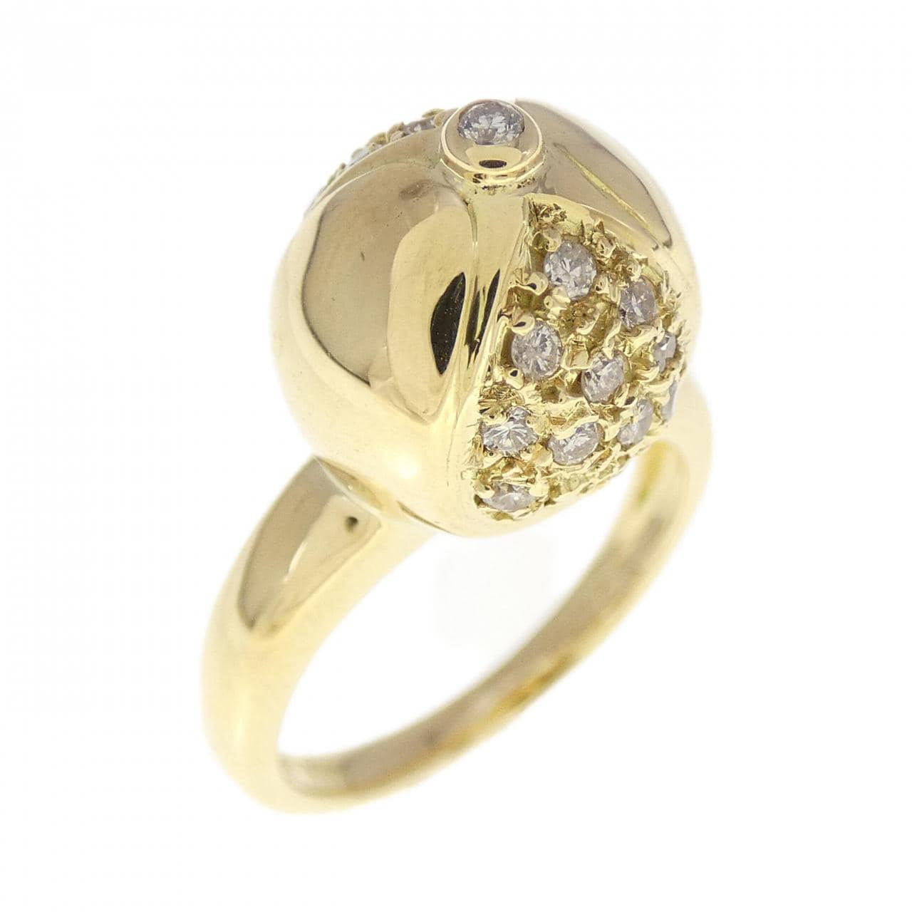 K18YG Diamond Pinky Ring 0.22CT