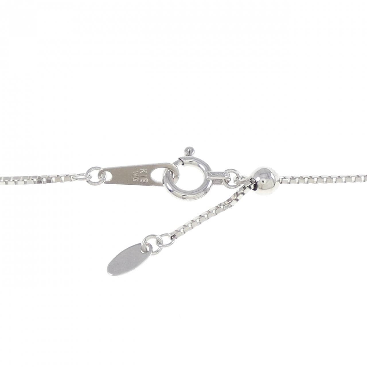 K18WG ダイヤモンド ネックレス 0.33CT
