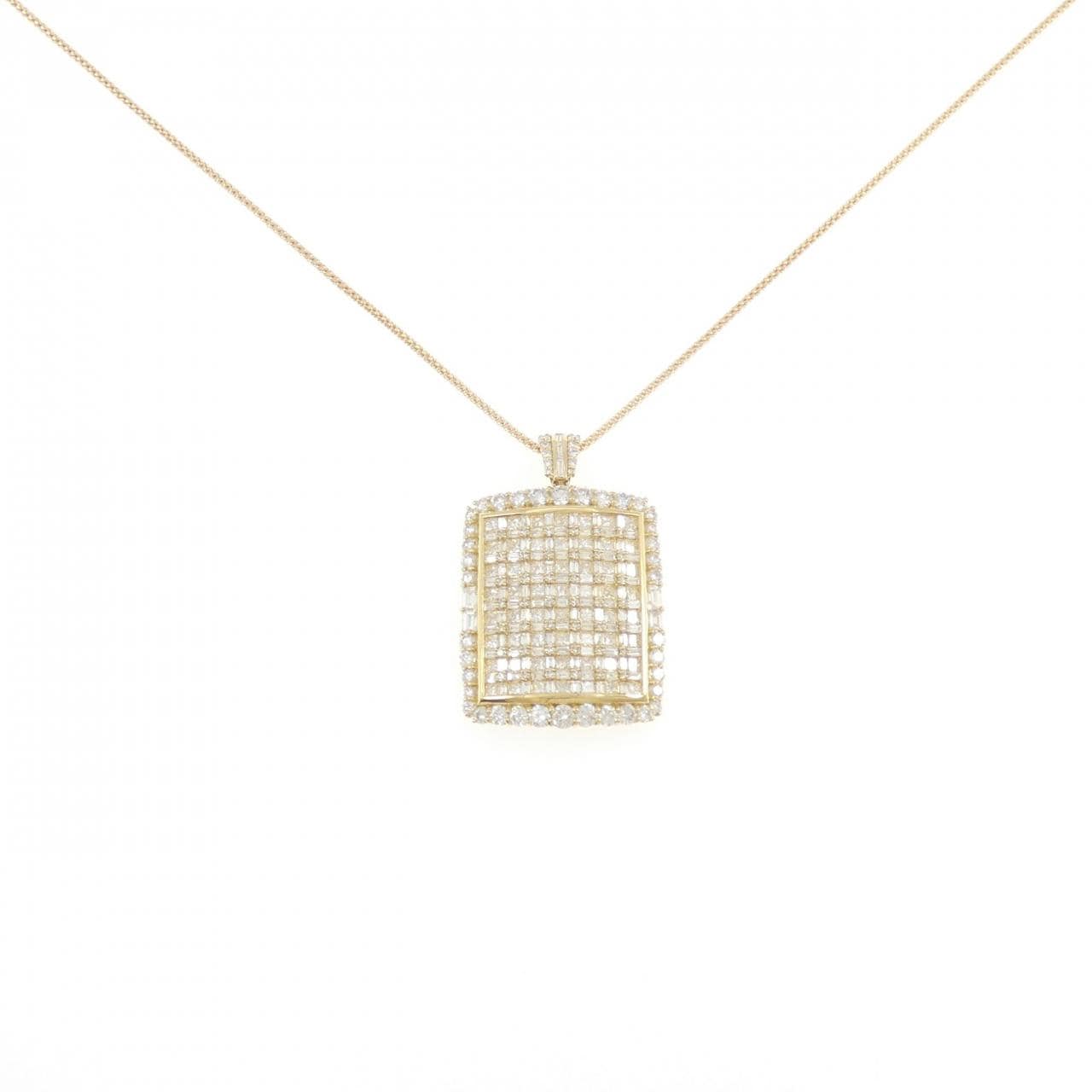 【新品】K18YG パヴェ ダイヤモンド ネックレス 7.00CT