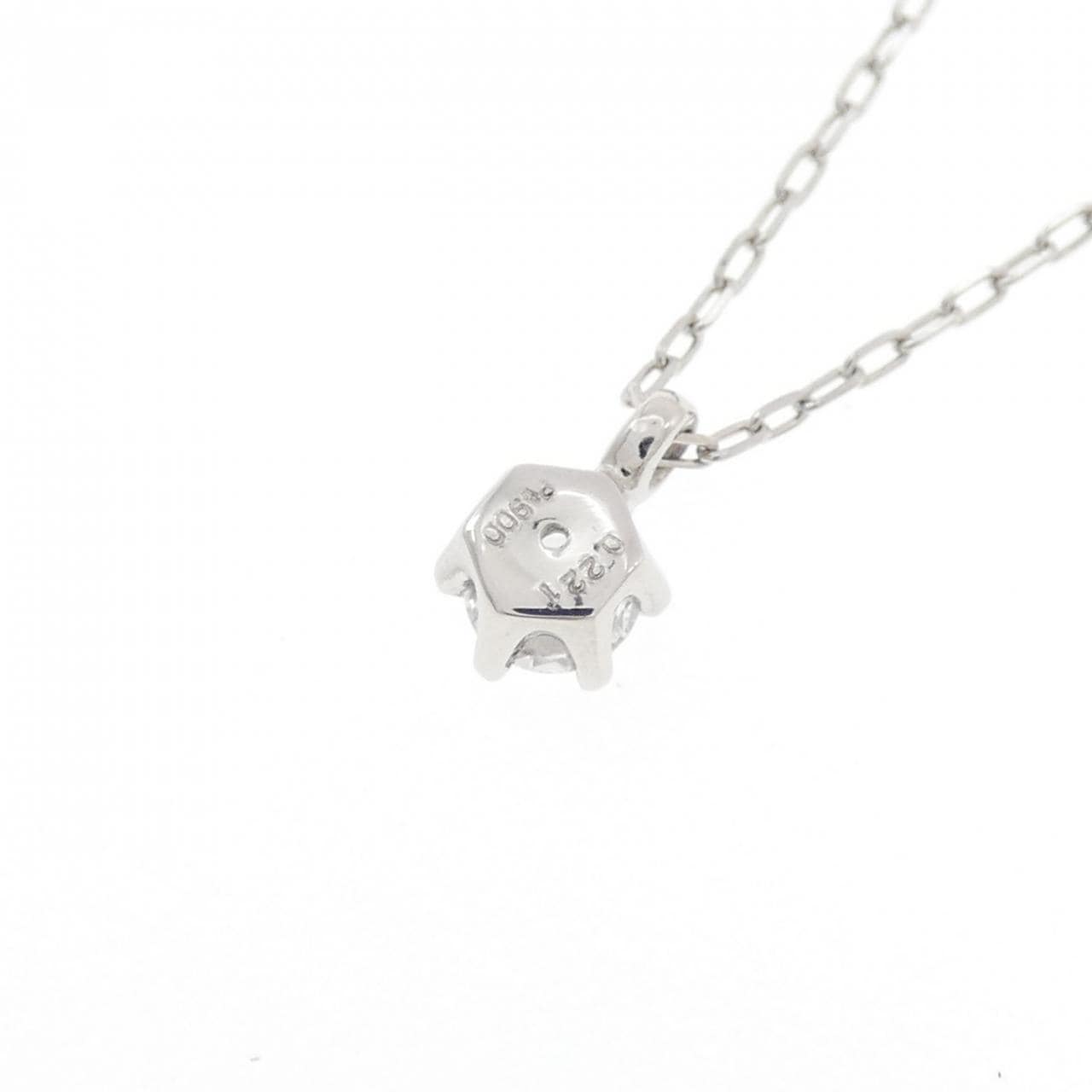 PT900/PT850 ソリティア ダイヤモンド ネックレス 0.221CT