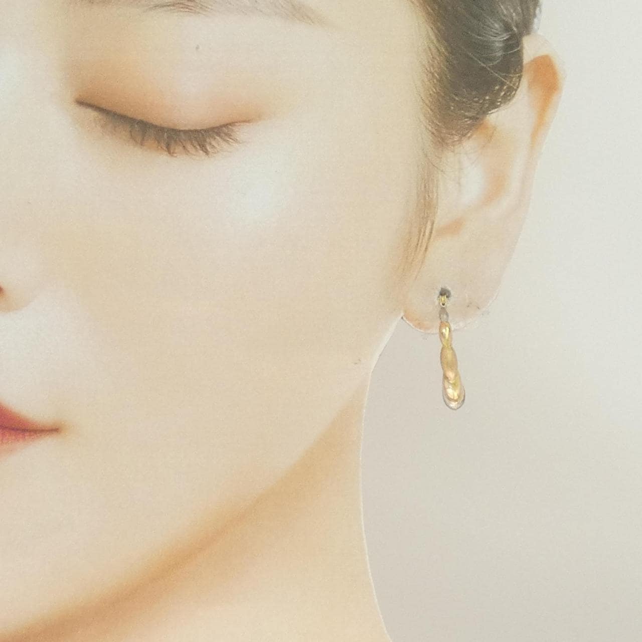 K14スリーカラー ピアス